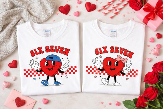 Funny 67 Valentine Shirt PNG, Retro Cute 67 Clipart, Funny Valentines PNG, Sublimation Design for Boys & Girls Shirts