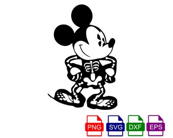 Mickey Skeleton svg, Halloween Mickey svg,  Mickeys Not so scary Halloween svg, Trick or treat down main street