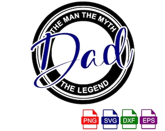 Der Mann der Mythos Die Legende zwart, der Mann der Mythos Dad Die Legende Ø für Papa Zeichen, der Mann der Mythos