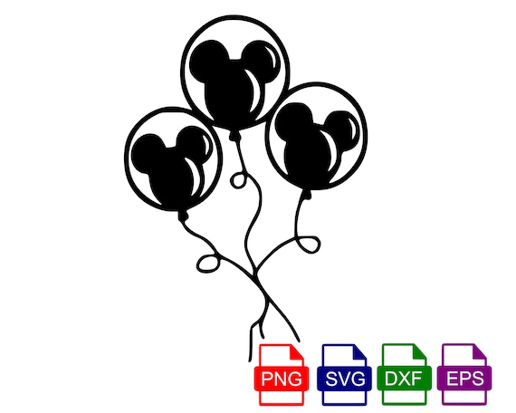 Three Mouse Balloons SVG, Mouse SVG, Family Vacation SVG, family shirts svg, mickey balloons svg