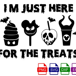 Halloween SVG, Snack Goals Halloween Treats SVG, Mickeys Niet zo eng Halloween SVG, Trick or Treat in de hoofdstraat