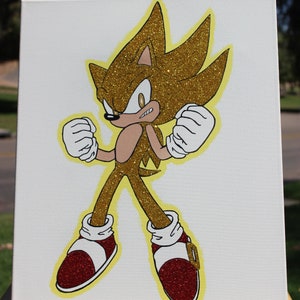 Super Sonic Canvas Gold Glitter