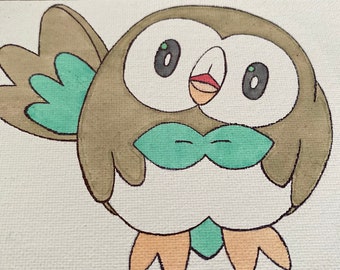 Rowlet Canvas Drawing