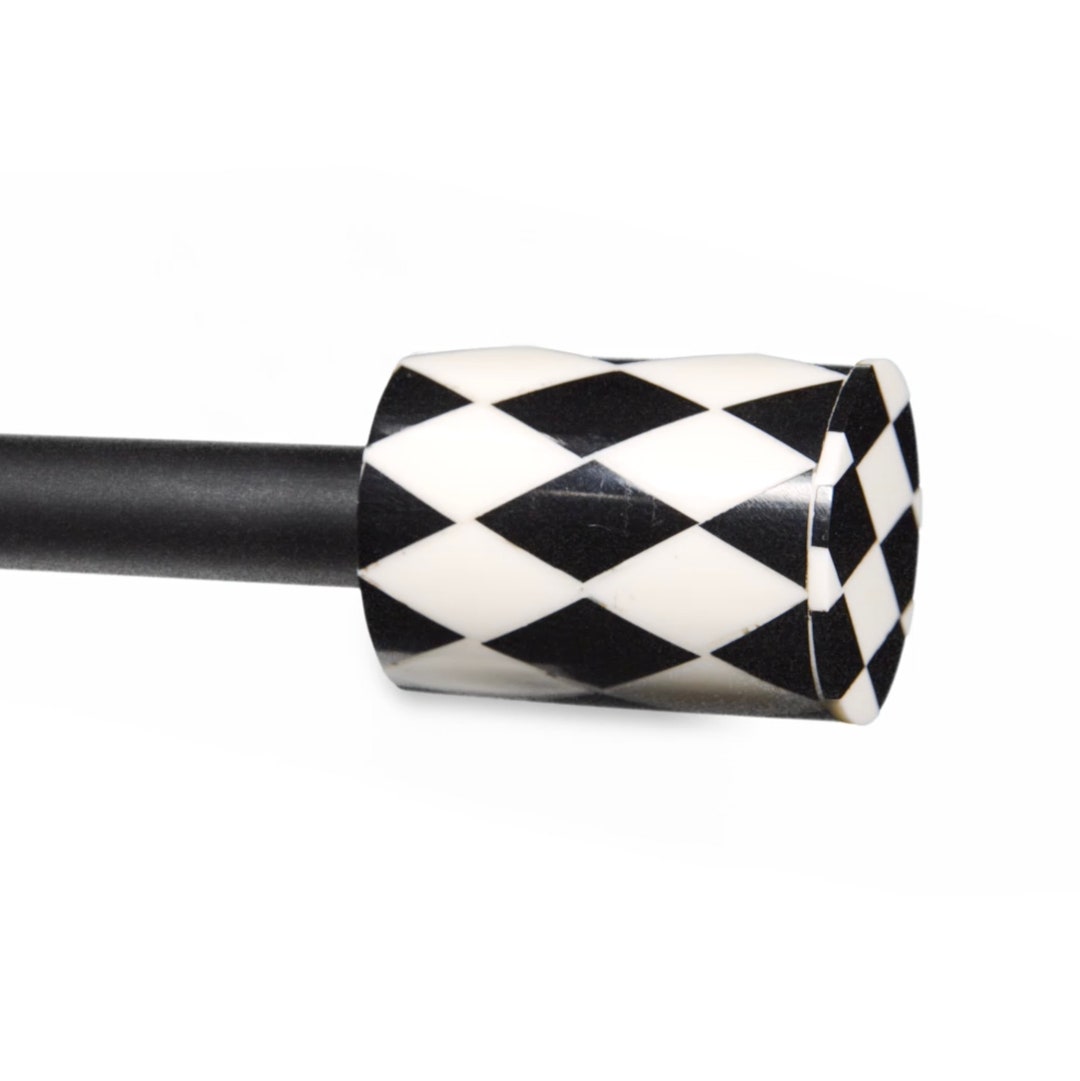 Lexington Black and White Checkered Farmhouse Curtain Rod 36 72 and 72 ...