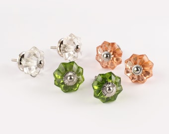 Mixed Color Glass Pull Knobs (G24)