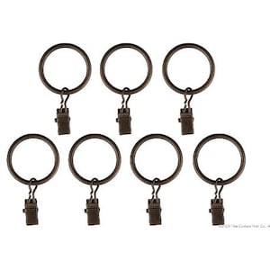 Home Decor Curtain Rods Clips Rings Bronze Clip Rings(7 Clip Rings)