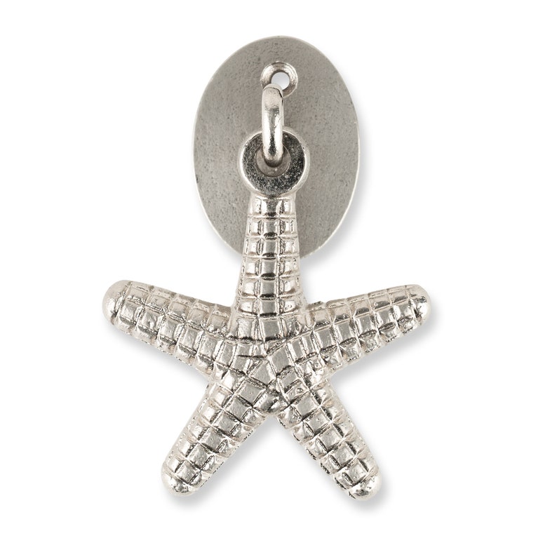 Alzapaños y sujetadores para cortinas de cuerda de algodón con forma de estrella de mar, acabado en níquel imagen 3