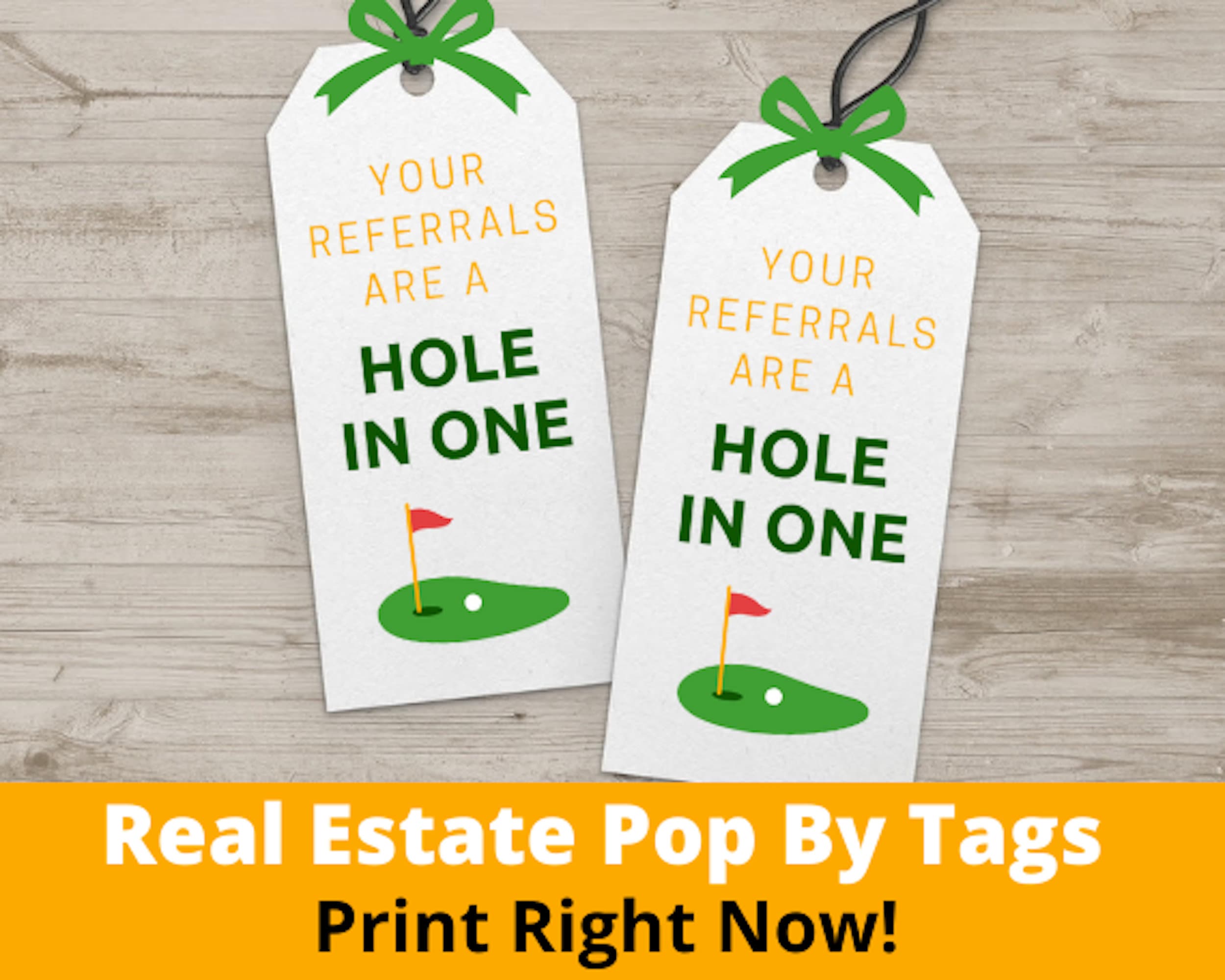 PRINTABLE Golf Themed Real Estate Pop by Gift Tags Instant Download