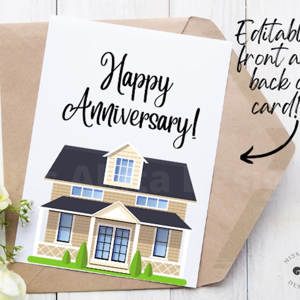Happy Home Anniversary Cards - Etsy