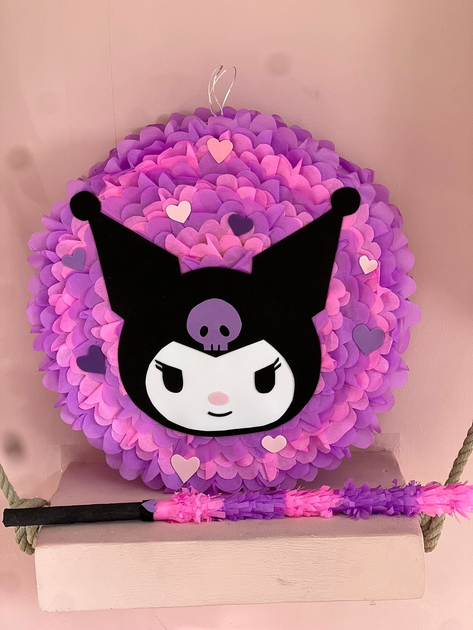 Kuromi Piñata, Sanrio Punk Bunny - Etsy