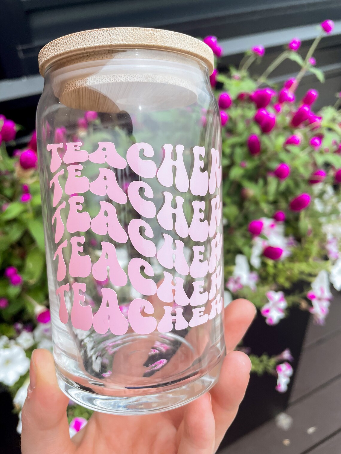 Groovy Teacher Glass, Teacher Cups, Personalized Teacher Cup, Teacher