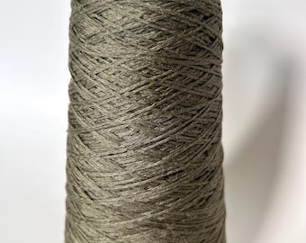 100% LINEN Chainette Yarn SUSTAINABLE Khaki Color 1833883 150g Cone