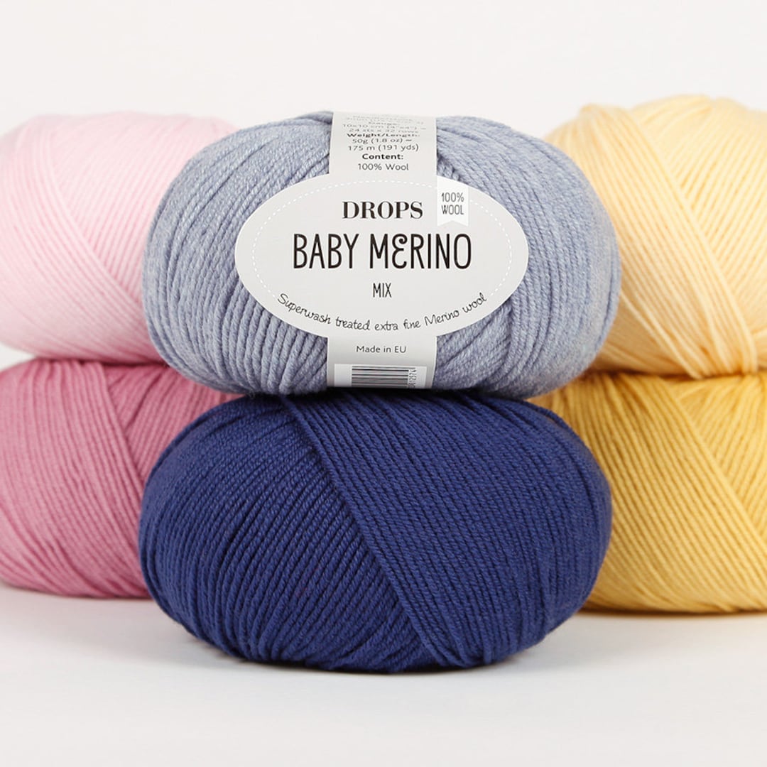 DROPS BABY MERINO Wool Yarn Superwash Merino Wool Baby Wool Etsy