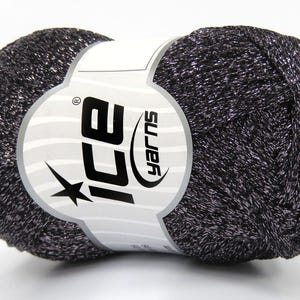 METALLIC LUREX Chainette Yarn HALLEY by Ice Yarns for Knitting, Crocheting 50g, 109y