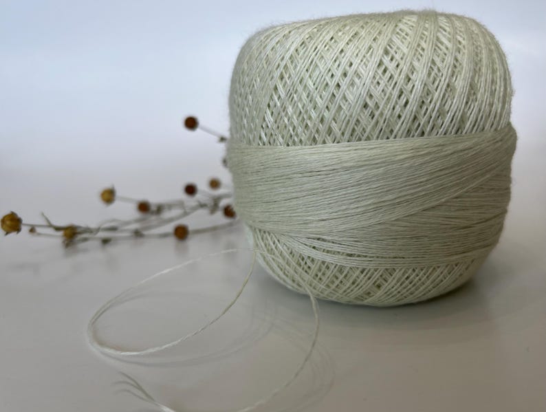 Natural Pure LINEN Yarn 100g Pistachio