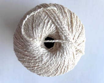 BOUCLE PURE COTTON Undyed Eco Friendly Natural Yarn 100g 438 yards