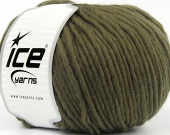 May include: A skein of dark green yarn with a white label that says "Ice Yarns" and "www.iceyarns.com".