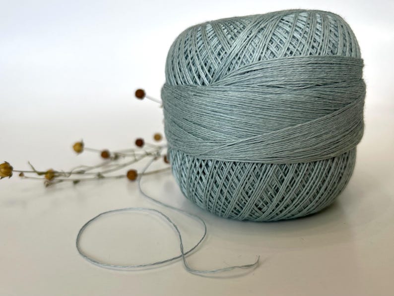Natural Pure LINEN Yarn 100g Mint
