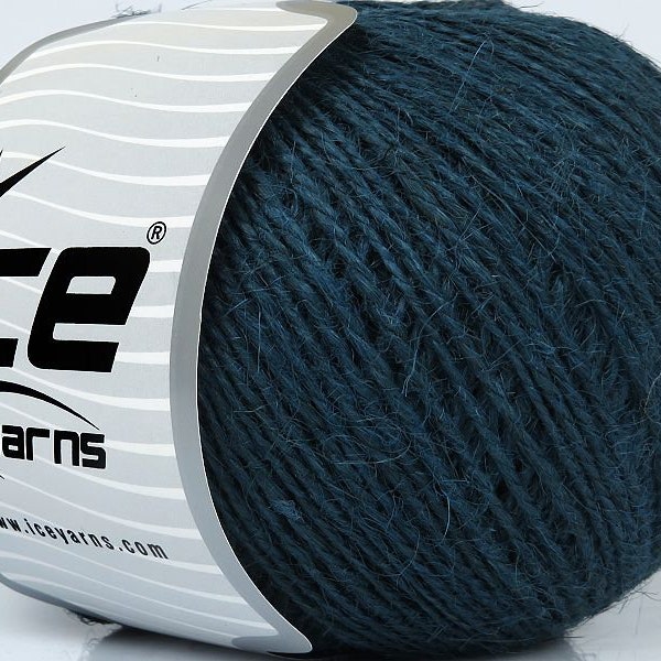 100% HEMP FINE Ice Yarns, NATURAL Yarn, Plant Based Yarn for Weaving, Bag Making, Crocheting, Teal 77742 100g, 191 Yards