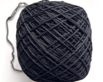 8/28Nm DK Wt CASHMERE 100% Yarn BLACK Color 1817281
