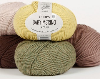DROPS Baby Merino Wool Yarn Superwash 4 Ply 50g
