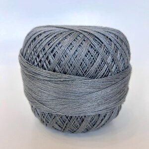Natural Pure LINEN Yarn 100g Light Grey