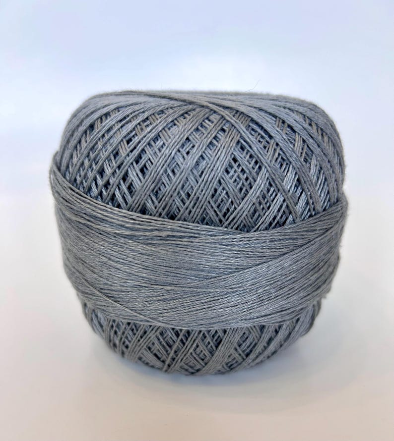 Natural Pure LINEN Yarn 100g Light Grey