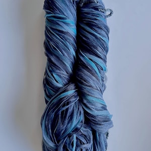 Spiral Air RIBBON Yarn by ICE Yarns for Knitting, Crocheting, Accessories Black, Grey, Turquoise 84501 25g 174 yards