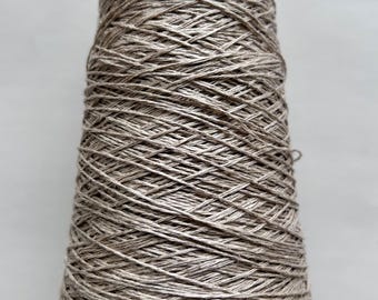 LINEN Yarn Natural Biodegradable Beige Color 685413 150g