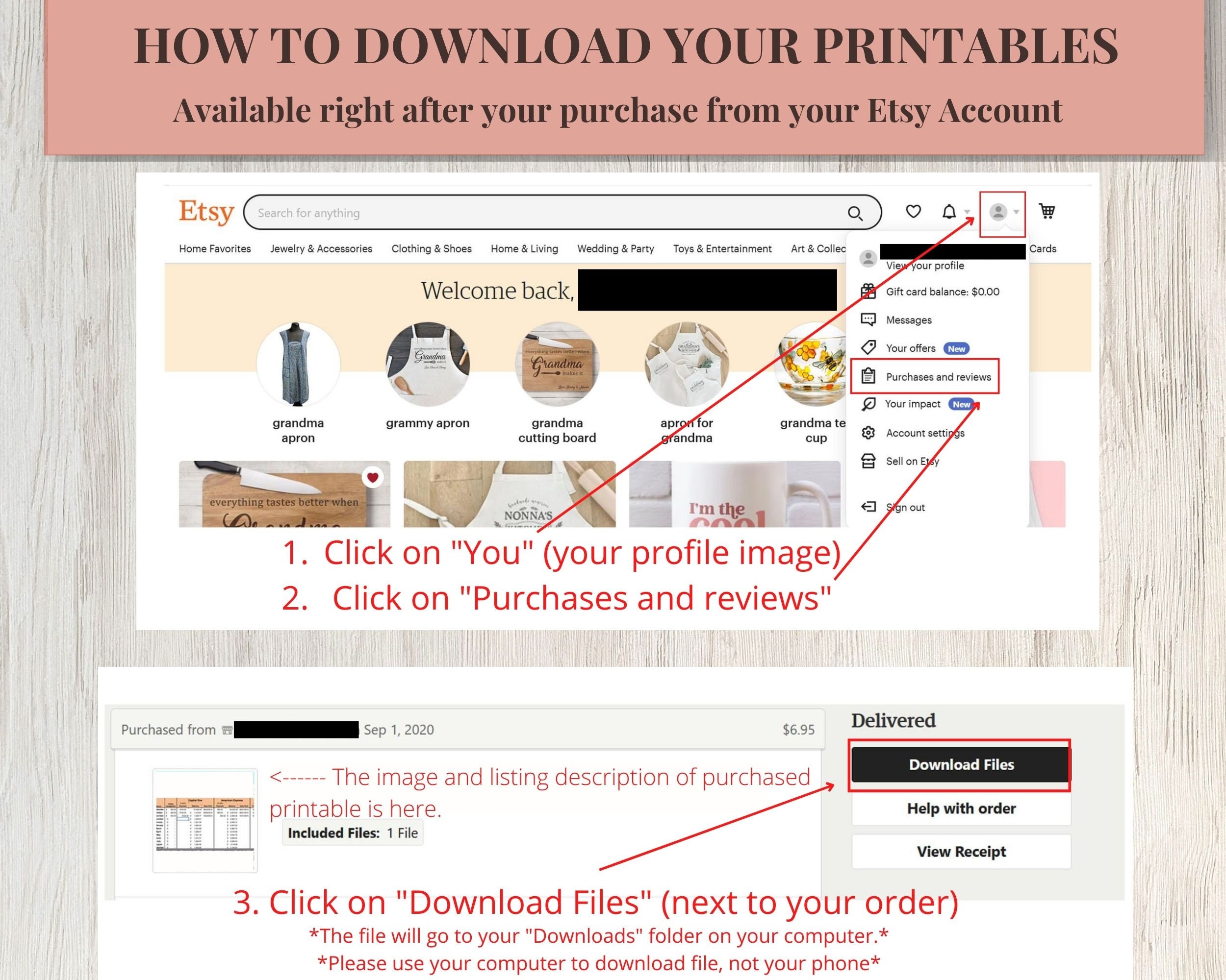 Meal Planner Printable Bundle | Menu Planning | Recipe Cards | Grocery ...
