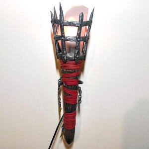 Goblin Torch Wall Lamp,  Fantasy Dungeon Lighting, Hand-Painted, LARP and Gaming Decor, DnD gift