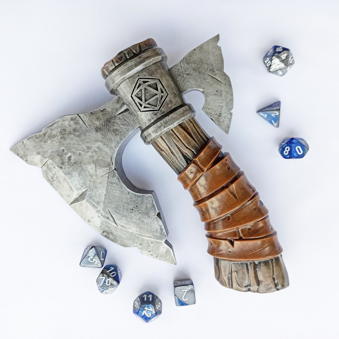 Barbarian's Dice Holding Axe Unleash Your Inner Fury, Store 7