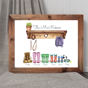 Personalised Family Welly Prints - Gift for all the Family, The Perfect Keepsake, A Memorable and unique Gift, Perfect for Any Occasion!