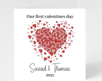 Première carte de Saint-Valentin personnalisée