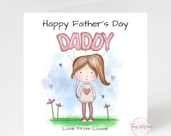 Personalised Fathers day card, personalised birthday card for Dad, fathers day card for Grandad, birthday card for Grandad, cute fathers day