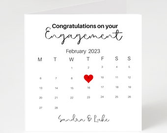 Congratulations on your Engagement card, card for newly Engaged couple,