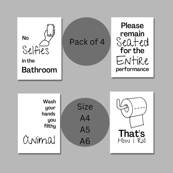 Bathroom Quotes Etsy UK