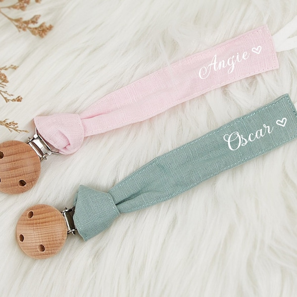 Wood Pacifier Clip Etsy