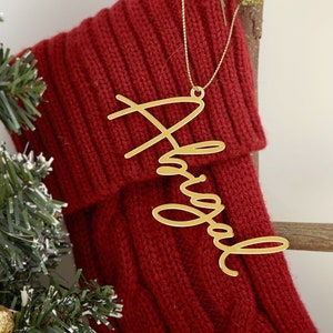 Christmas Stocking Name Tags Personalized Stocking Wood Letters Custom–  Stocking Factory