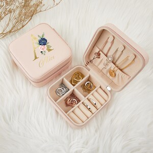 Custom Travel Jewelry Case Personalized Jewelry Box - Etsy