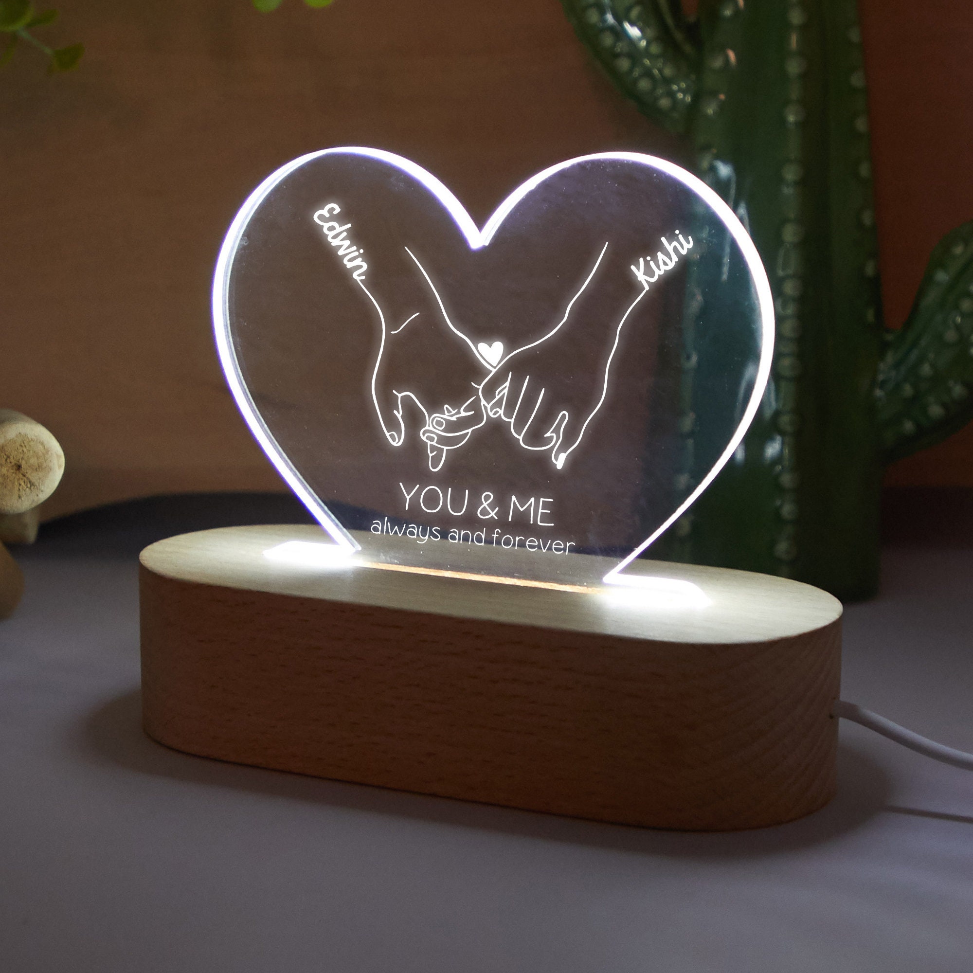 Create a Funny Valentine Gifts for Him & Her on LED Lamp Night Light –  Greatest Custom
