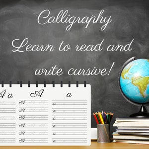 Trazado de escritura cursiva y caligrafía