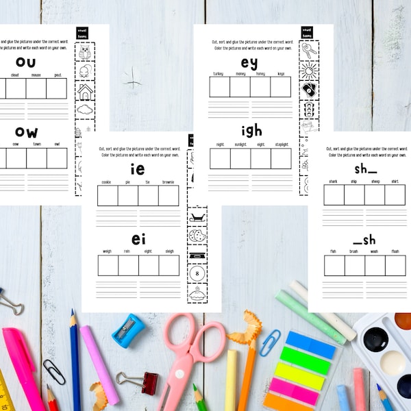 Cut & Paste Vowels and Digraph