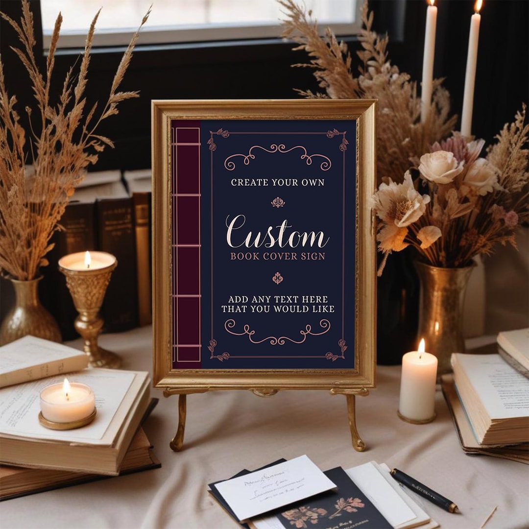 New Book Series Sign Custom Book Sign | Storybook DIY Wedding Print | Editable Template ...