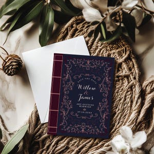 Fairytale Book Cover Save the Date | DIY Invitation | Editable Template | Printable Invite | Instant Download | Literary #WILLOW