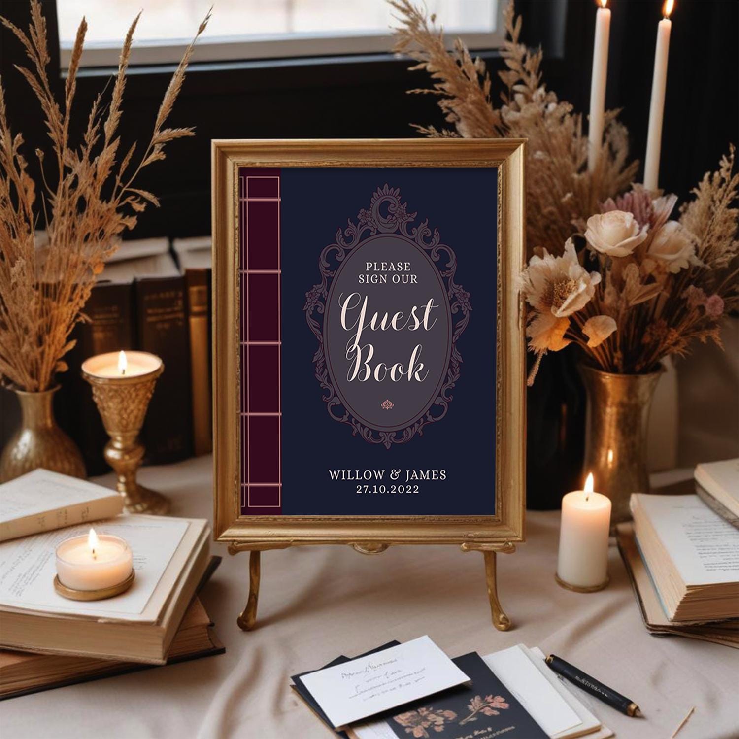 Guest Book Sign | Storybook DIY Wedding Print | Editable Template ...