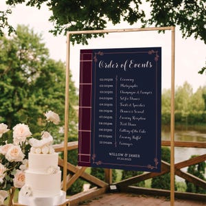 Fairytale Book Cover Order of Events | Storybook DIY Wedding Sign | Editable Template | Printable | Instant Download | Literary #WILLOW