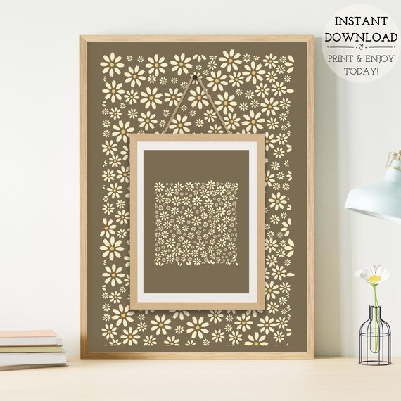 Printable Wall Art Wall Decor Retro Frame in Frame Home - Etsy