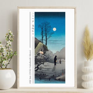 Old Inn (1936) by Takahashi Shōtei, Giclée, Japanese, Art Print, Poster, Woodblock, Wall Art, Ukiyo-e, #015