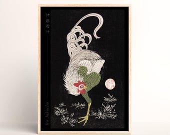 Rooster Japanese Art Print – Ito Jakuchu Edo Period Painting - #007